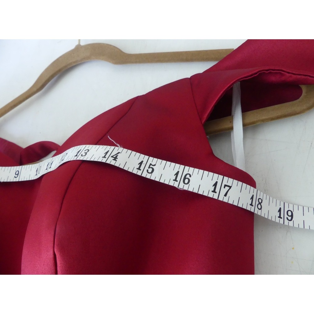 Corset Back Satin Party Dress Size 4 Prom Formal Rhinestone Off Shoulder NWT - Picture 6 of 8